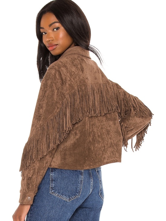 Blank NYC Jackets & Blazers - Blank NYC Brown Suede Fringe Jacket
